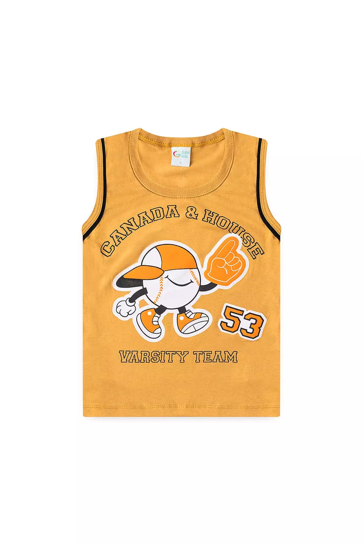 Conjunto de Verão para Menino Varsity Team Marrom