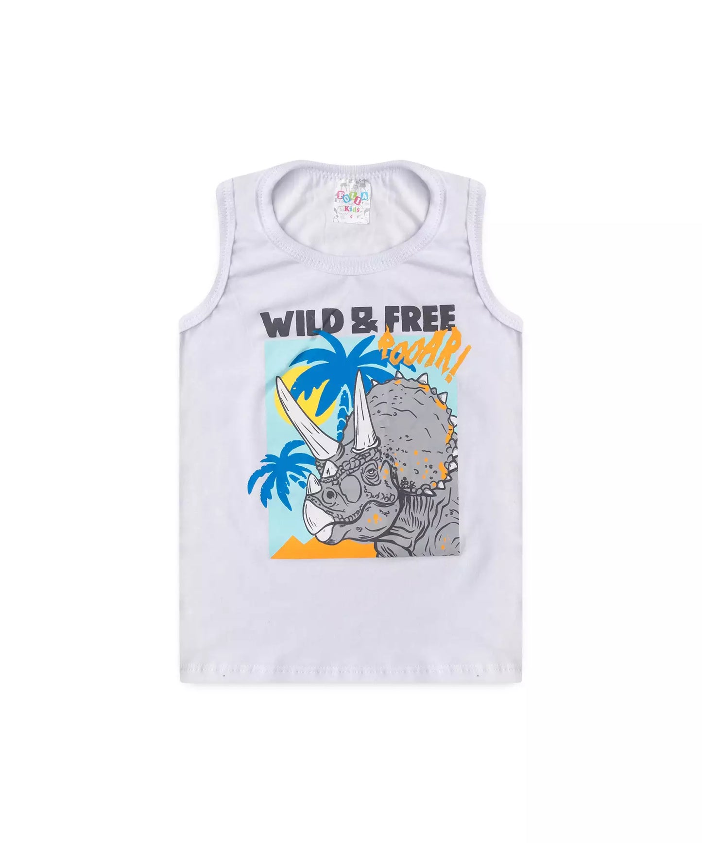 Conjunto de Verão para Menino Wild e Free Branco