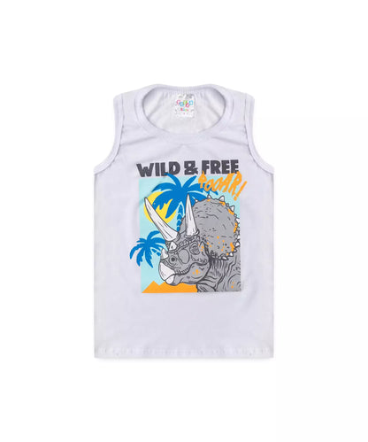 Conjunto de Verão para Menino Wild e Free Branco