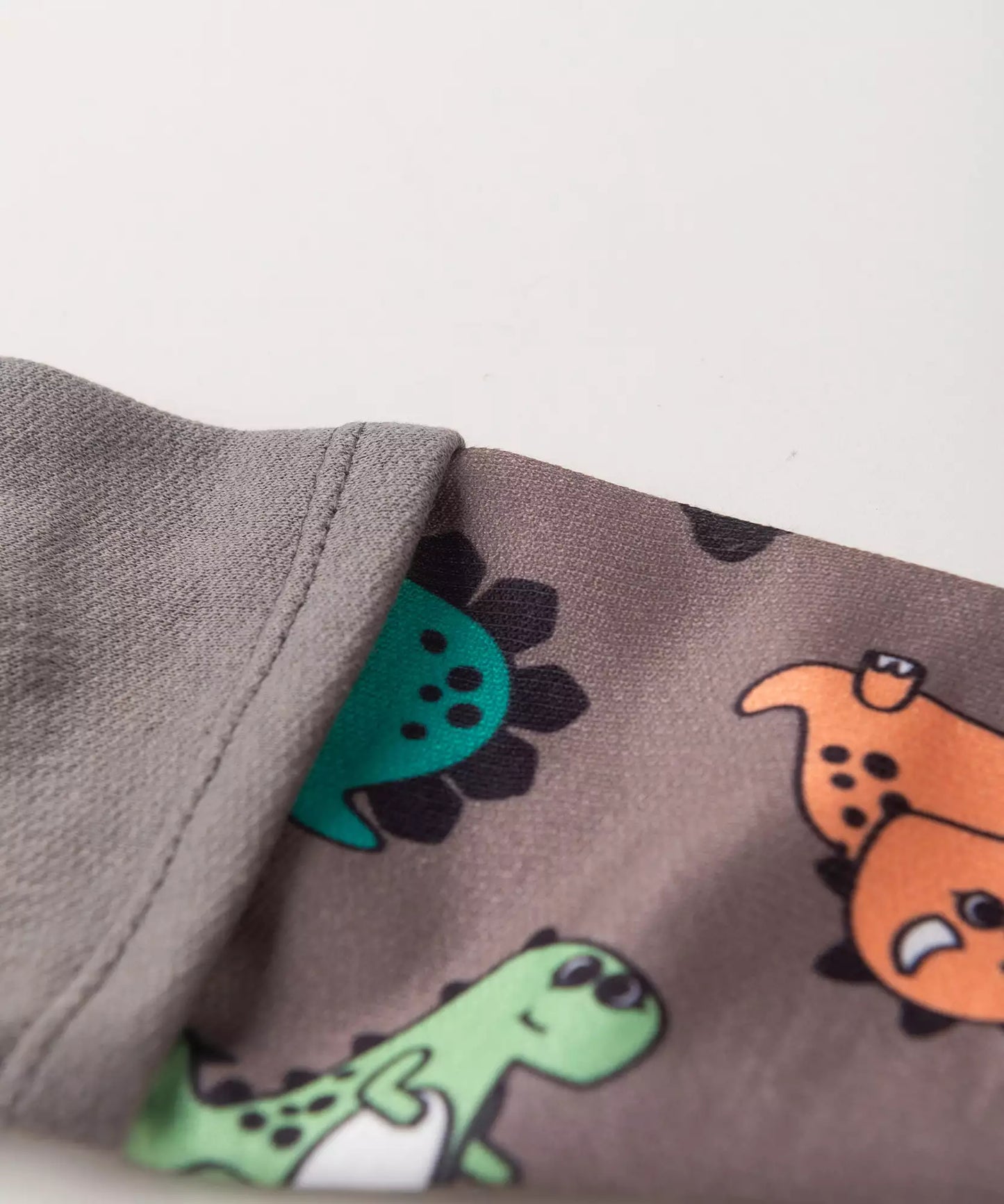 Conjunto Longo para Bebê Menino Dino Cinza