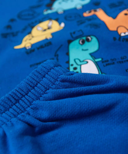 Conjunto Longo para Bebê Menino Dino Marinho