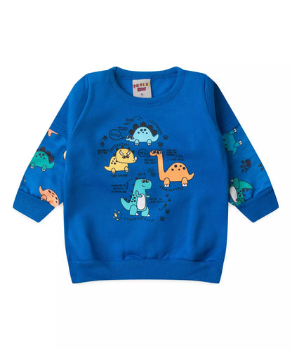 Conjunto Longo para Bebê Menino Dino Marinho
