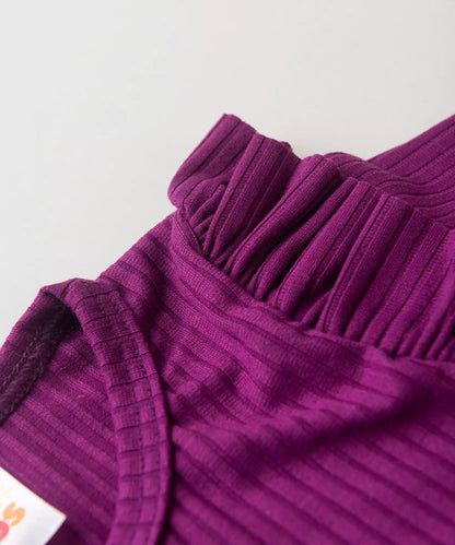 Conjunto Meia Estação para Menina Básico Roxo