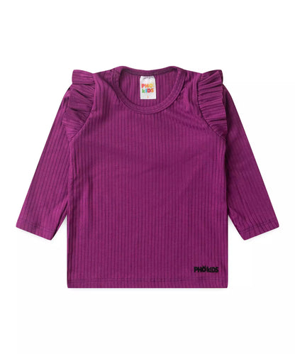 Conjunto Meia Estação para Menina Básico Roxo