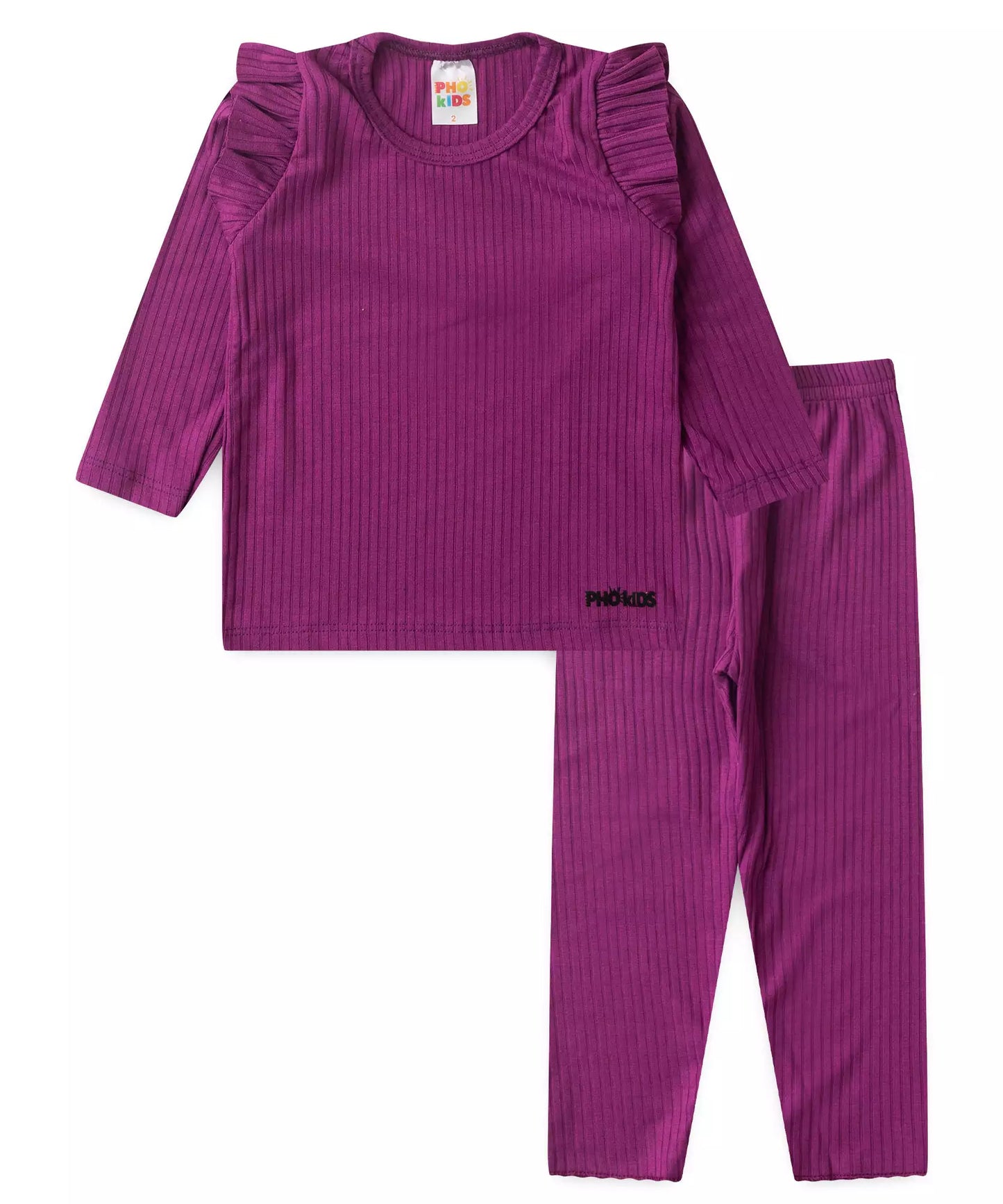 Conjunto Meia Estação para Menina Básico Roxo