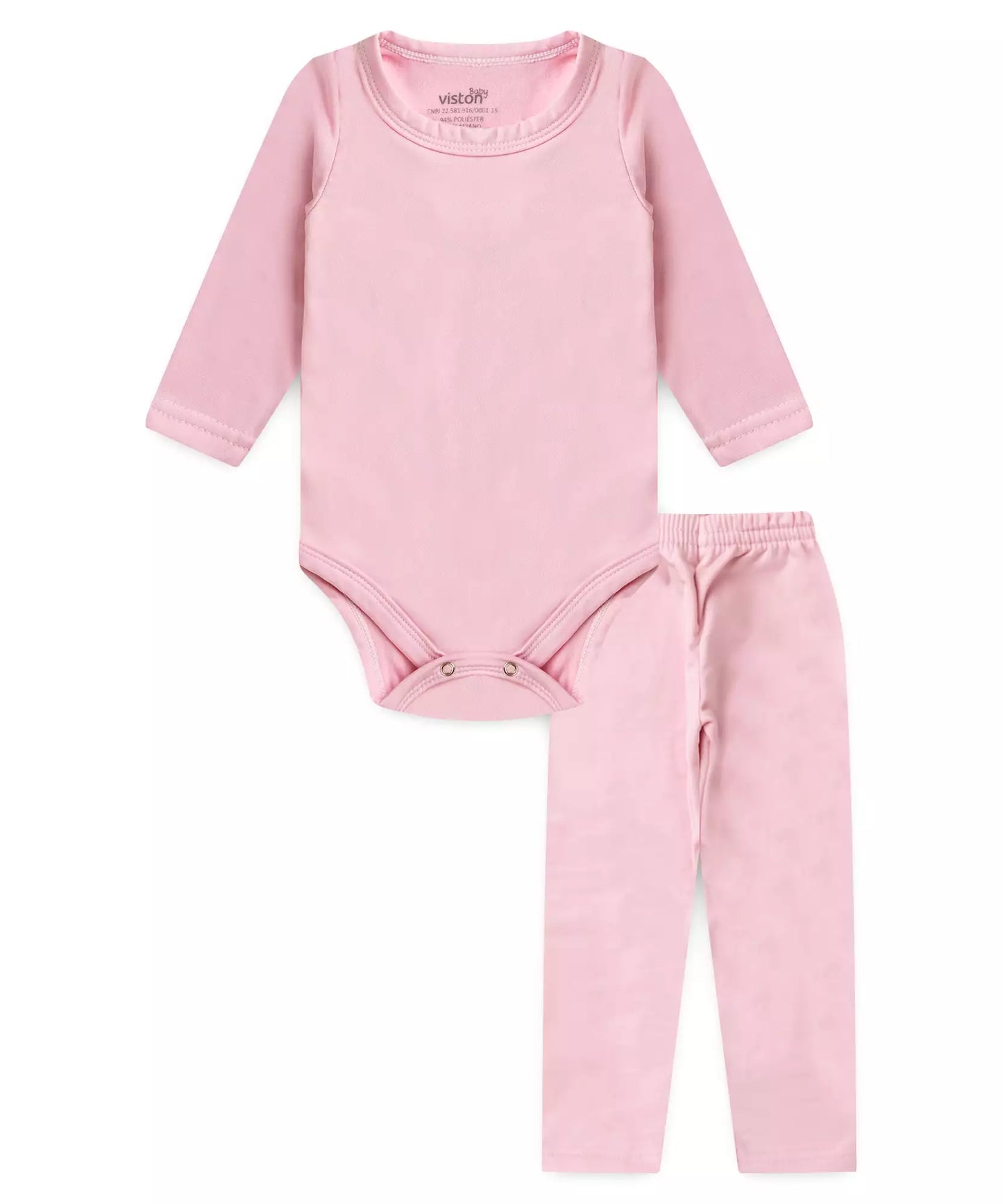 Conjunto Térmico para Bebê Menina Básico Rosa