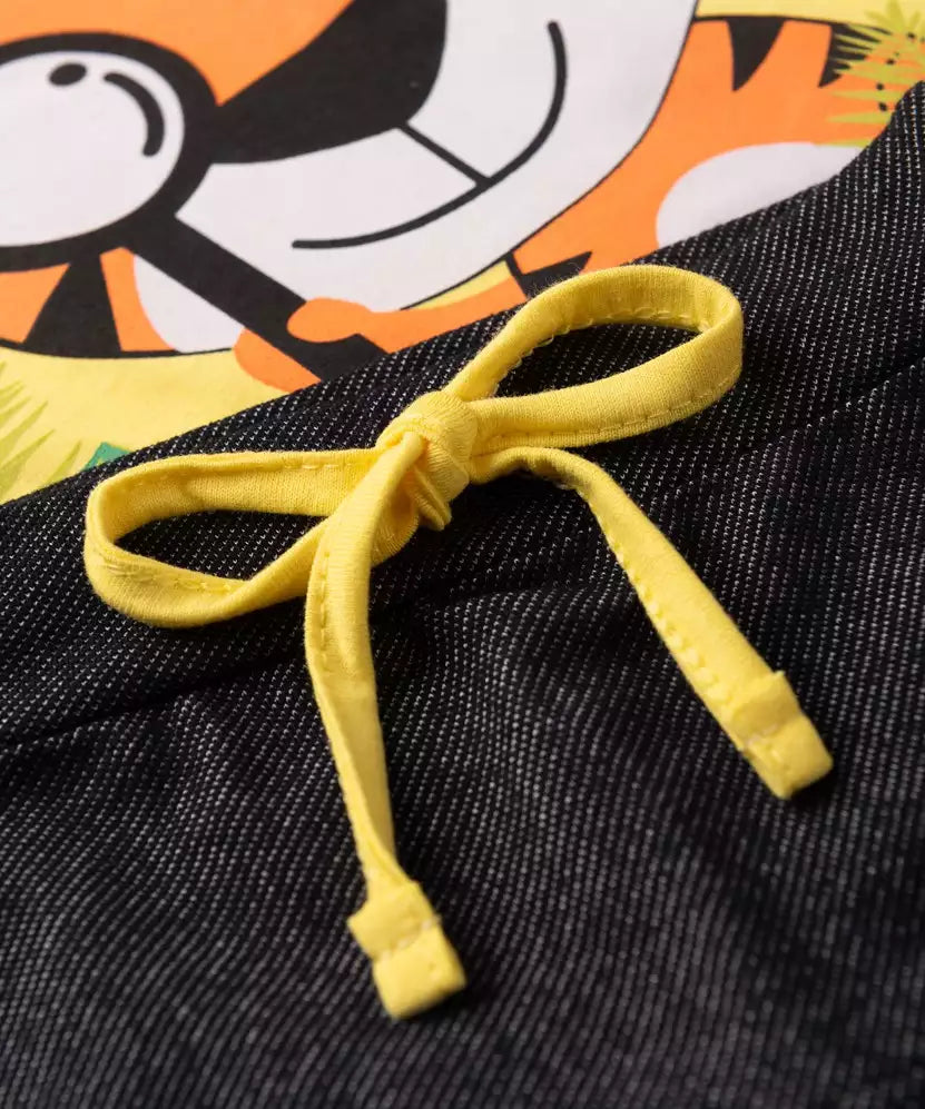 Conjunto de Verão para Bebê Menino Tigre Amarelo