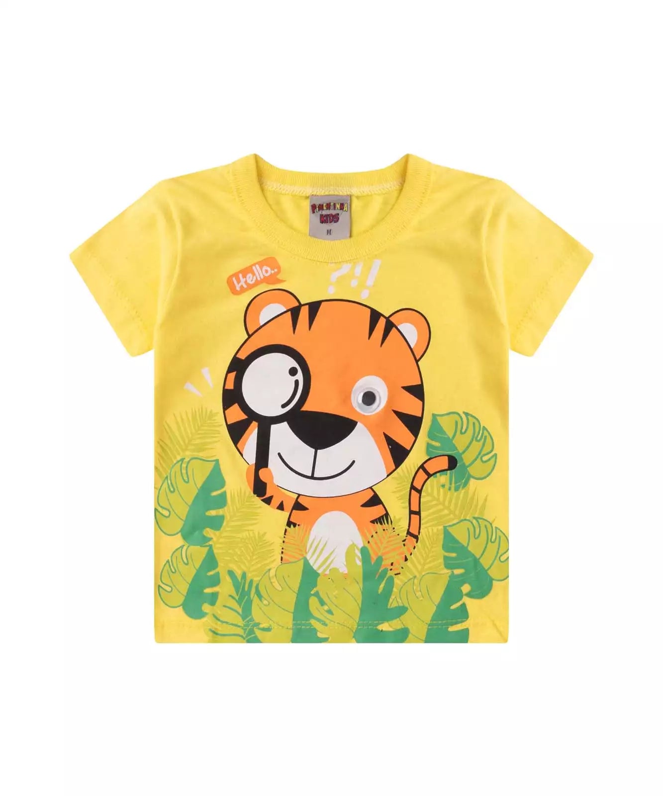 Conjunto de Verão para Bebê Menino Tigre Amarelo