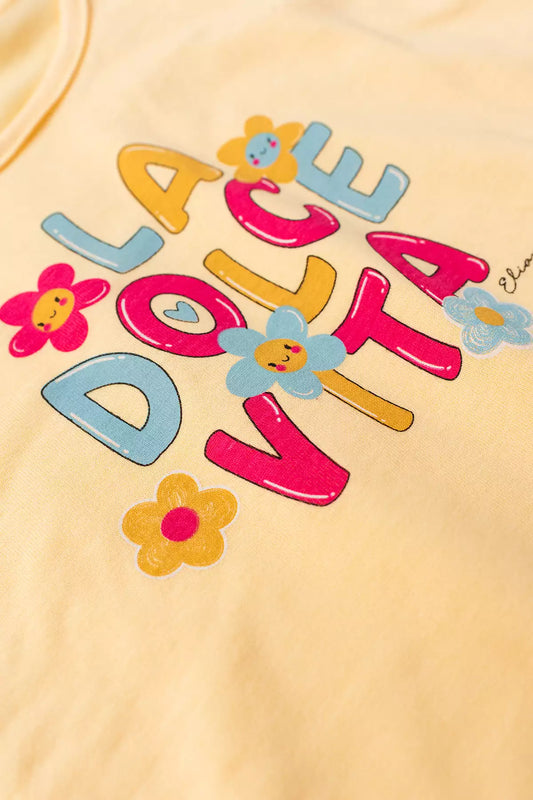 Conjunto Verão para Menina Doce Amarelo
