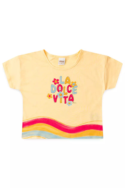 Conjunto Verão para Menina Doce Amarelo
