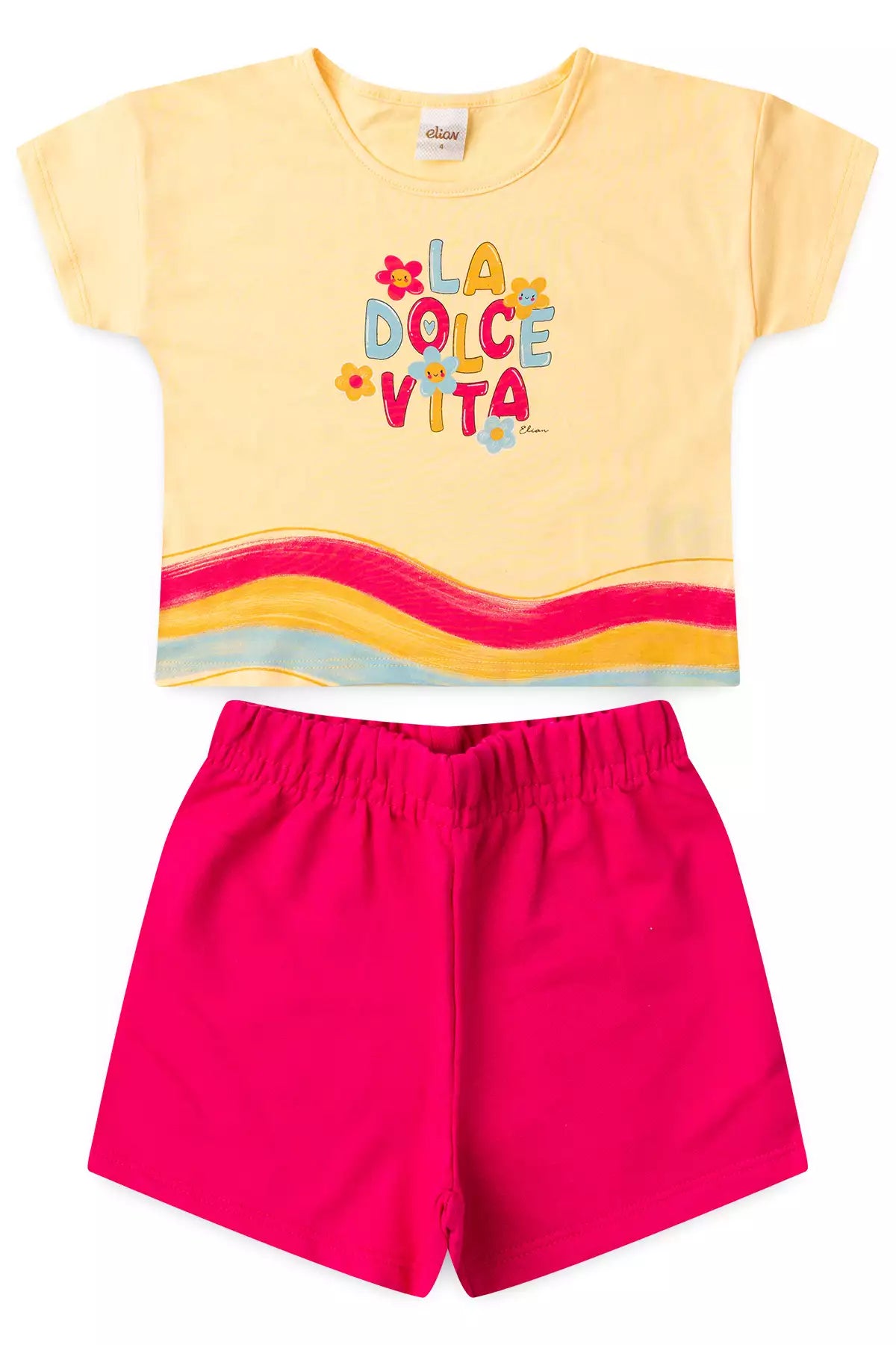 Conjunto Verão para Menina Doce Amarelo