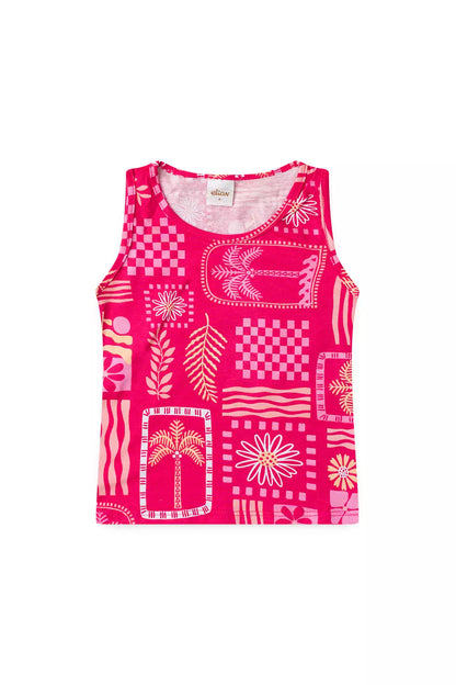 Conjunto Verão para Menina Jardim Tropical Pink