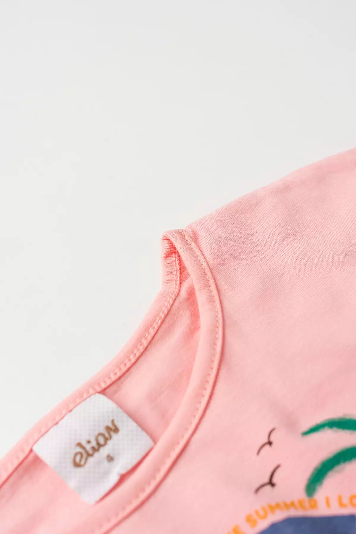 Conjunto Verão para Menina Praia Encantada Salmão
