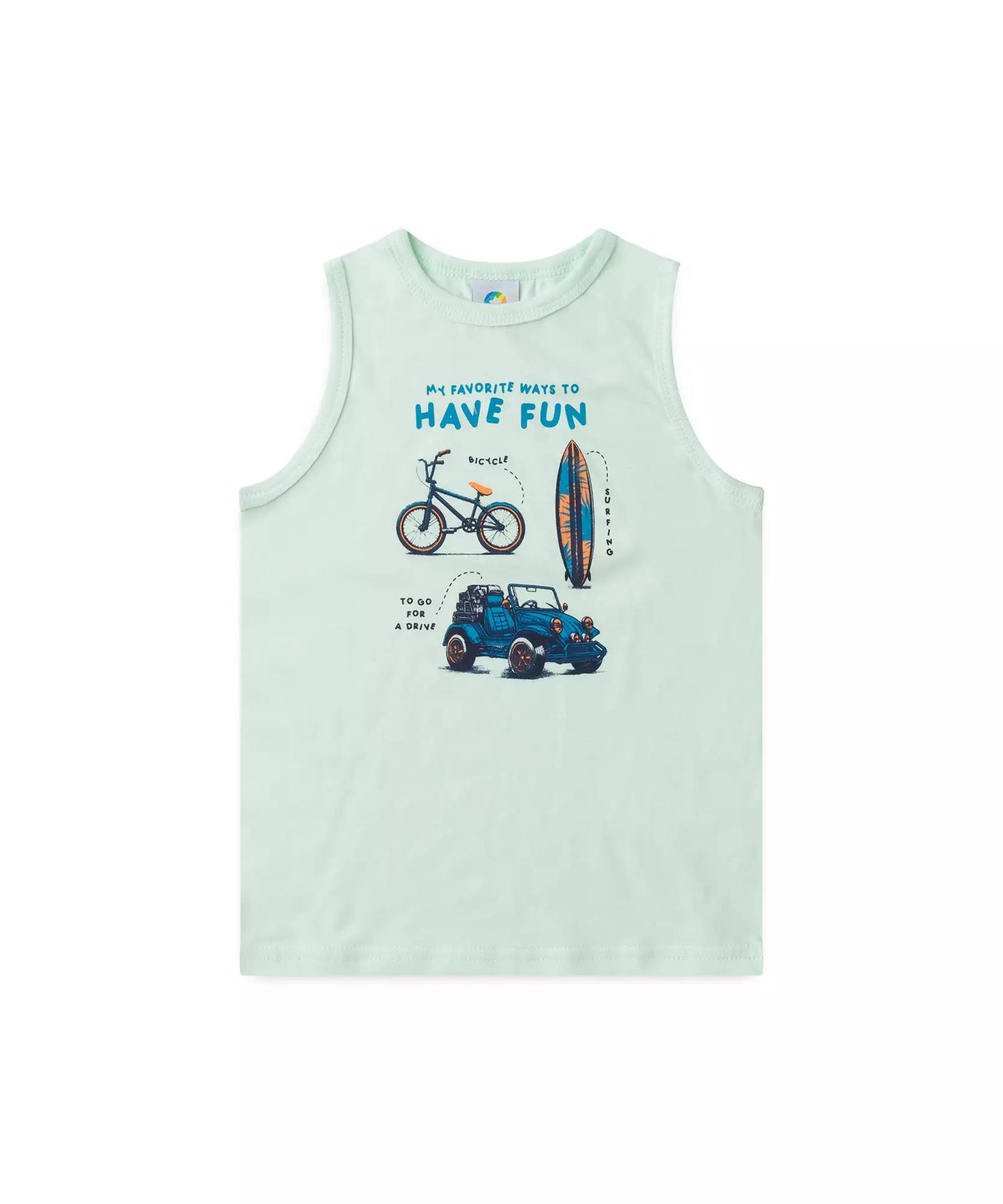 Conjunto Curto Infantil Masculino Bicicleta Verde