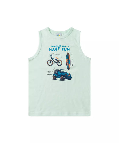 Conjunto Curto Infantil Masculino Bicicleta Verde