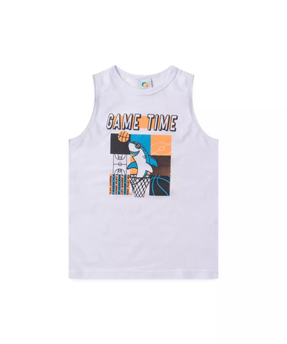 Conjunto Curto Infantil Masculino no Tubarão Branco