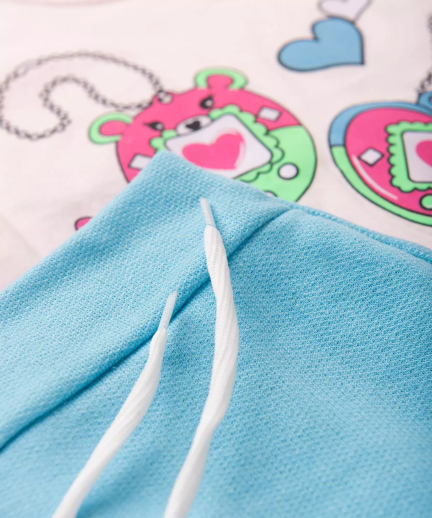 Conjunto Curto para Menina no Ursinho Rosa