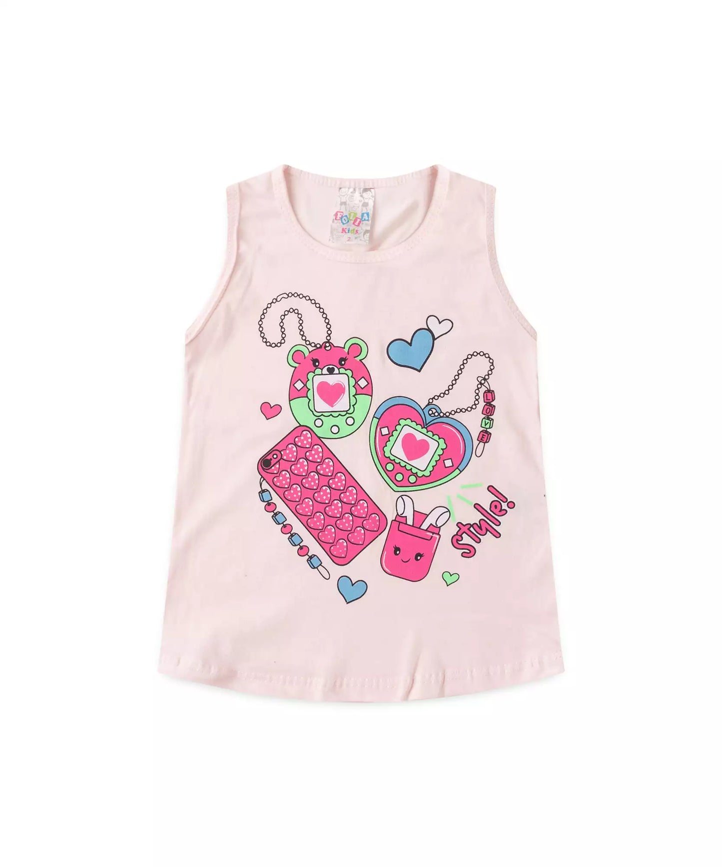 Conjunto Curto para Menina no Ursinho Rosa
