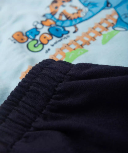 Conjunto Curto para Menino Elefantinho Azul
