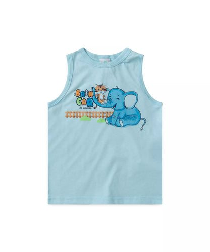 Conjunto Curto para Menino Elefantinho Azul