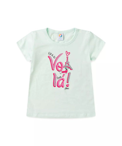 Conjunto de Verão Infantil Feminino Paris Verde