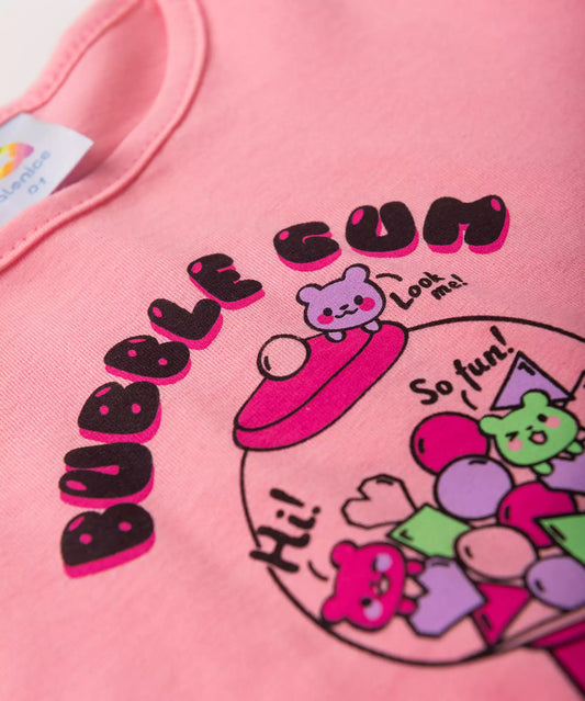 Conjunto de Verão para Menina Bubble Gun Rosa