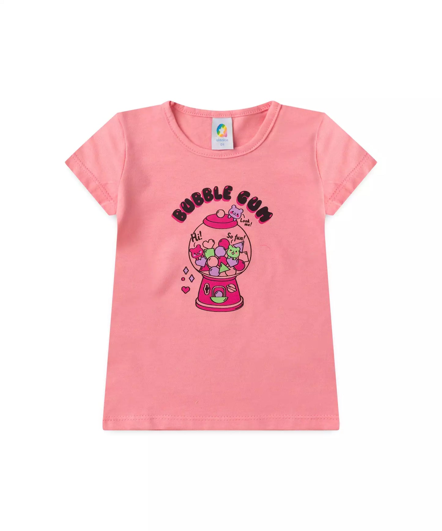 Conjunto de Verão para Menina Bubble Gun Rosa