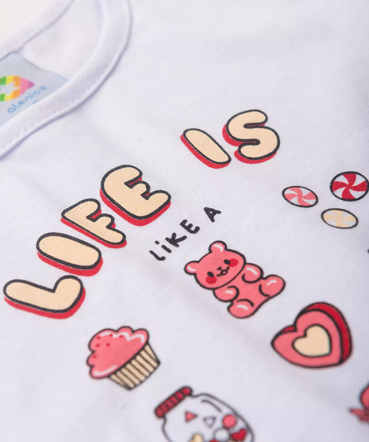 Conjunto de Verão para Menina Candy Branco