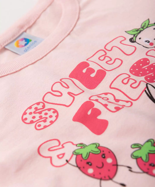 Conjunto de Verão para Menina Moranguinhos Rosa