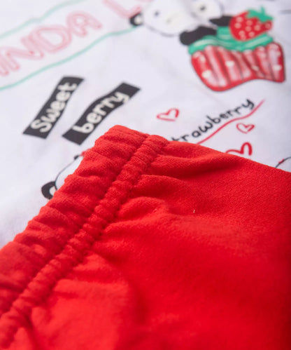 Conjunto de Verão para Menina Pandinha Branco