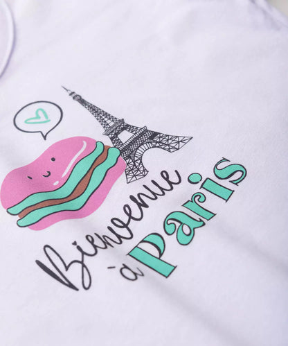 Conjunto de Verão para Menina Paris Branco