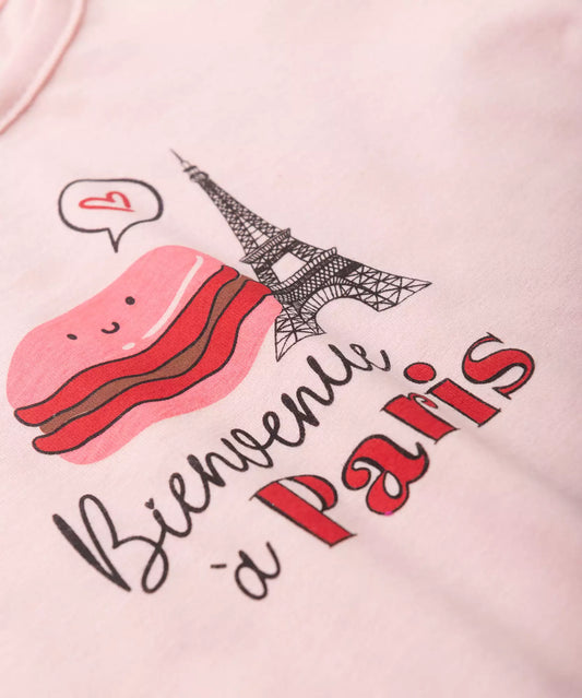 Conjunto de Verão para Menina Paris Rosa
