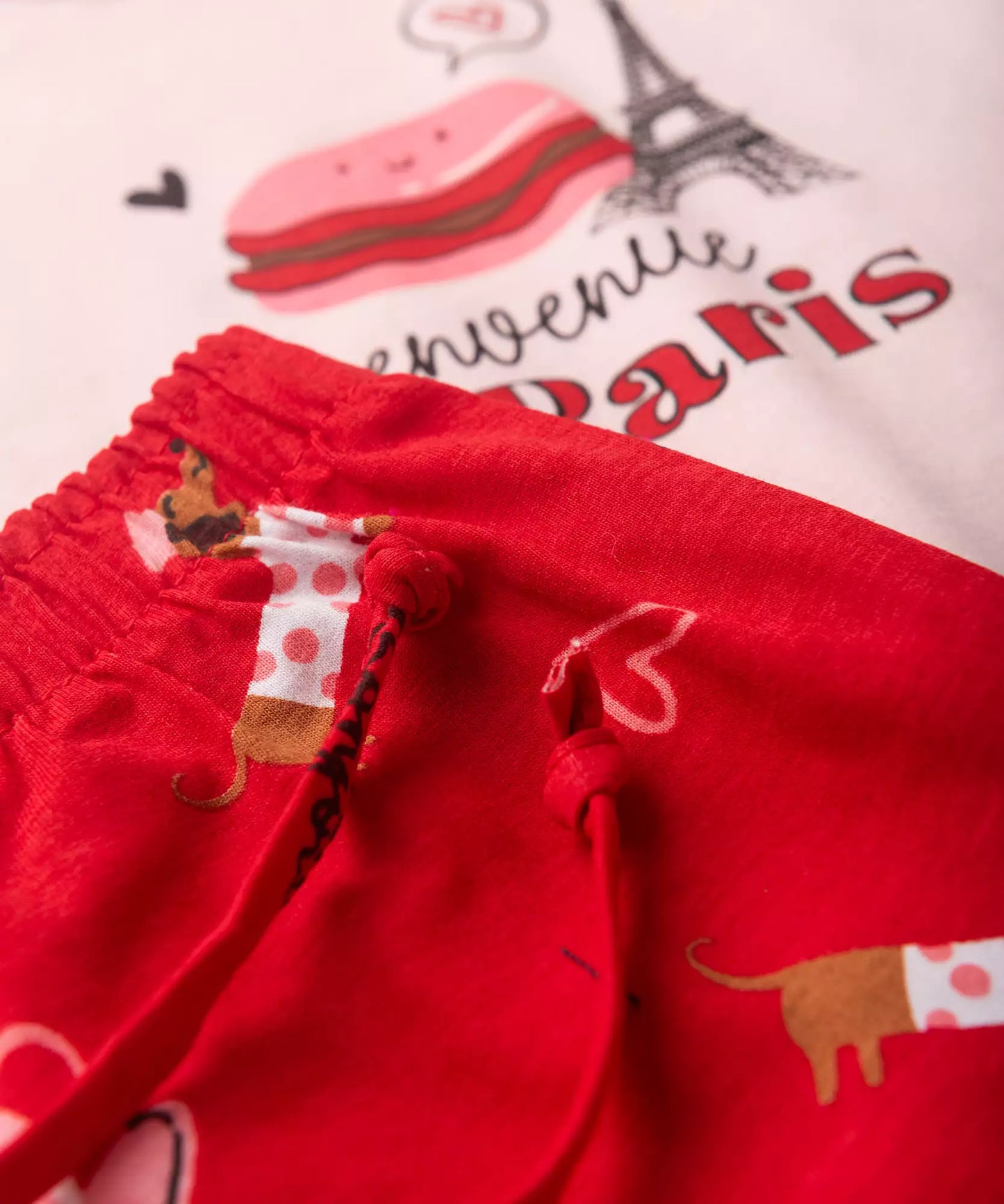 Conjunto de Verão para Menina Paris Rosa