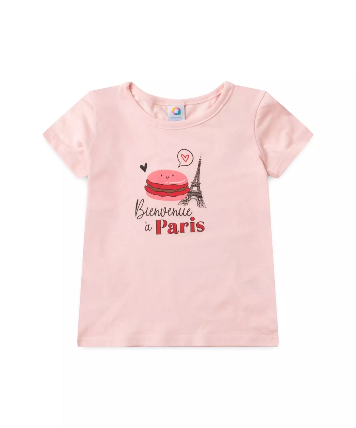 Conjunto de Verão para Menina Paris Rosa