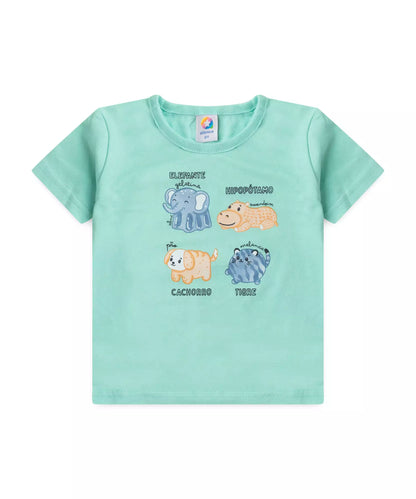 Conjunto de Verão para Menino Animaizinhos Verde