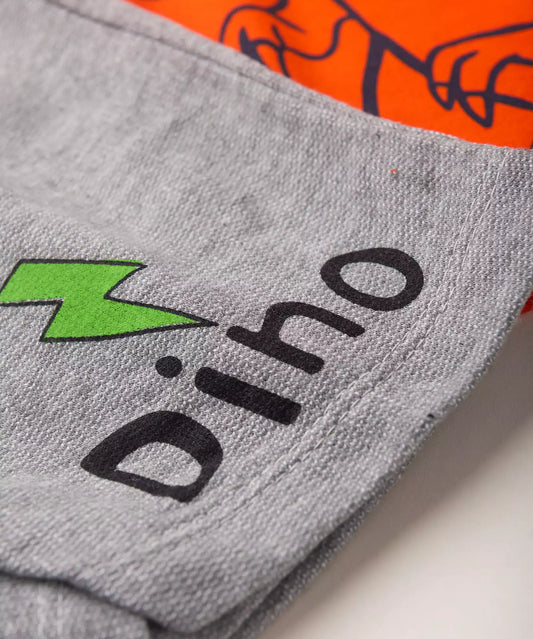Conjunto de Verão para Menino T-Rex Laranja