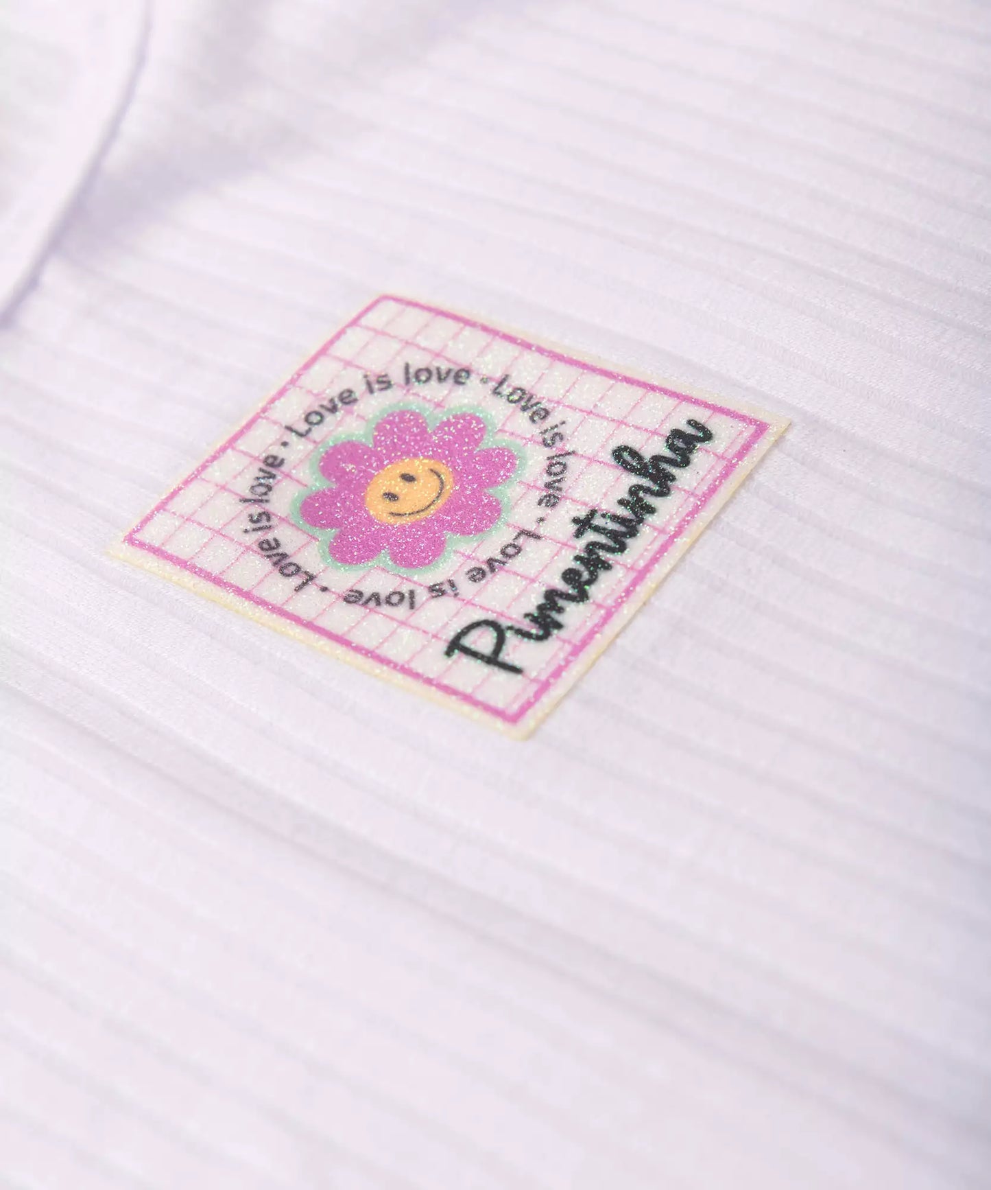 Cropped Infantil Feminino Estampado cor Branco
