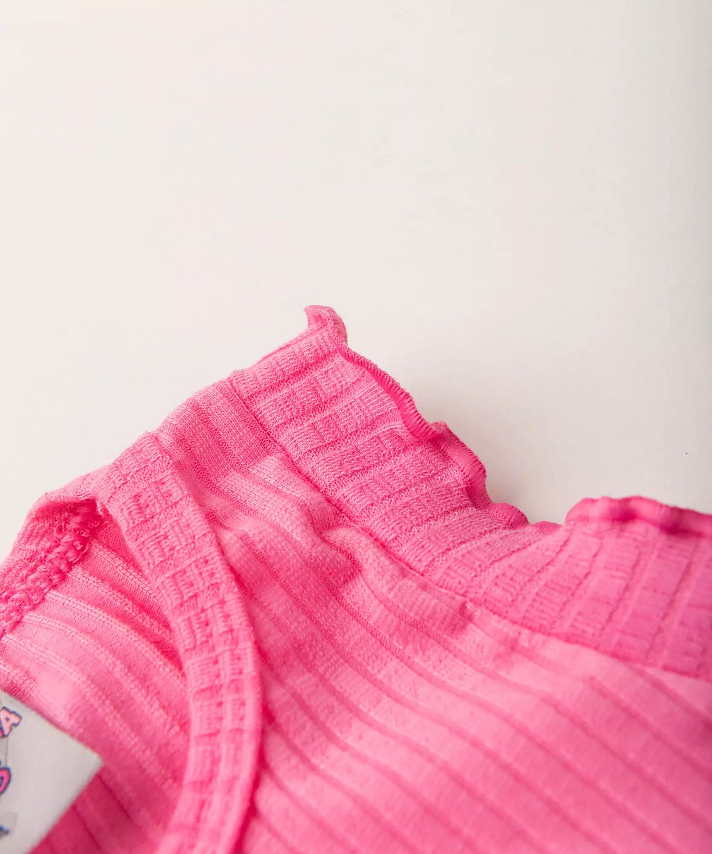 Cropped Infantil Feminino Estampado Rosa