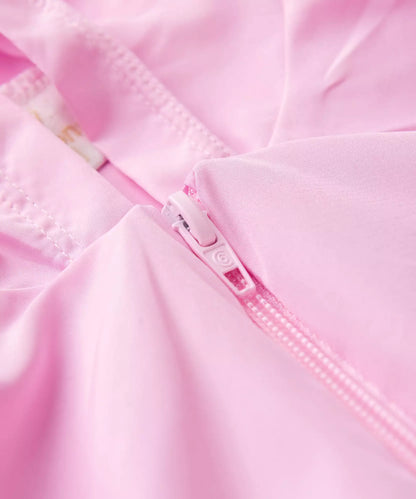Jaqueta Corta Vento Infantil Feminina Básica Rosa