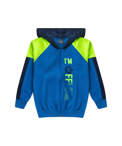 Jaqueta de Inverno Infantil Masculina Estampada Azul
