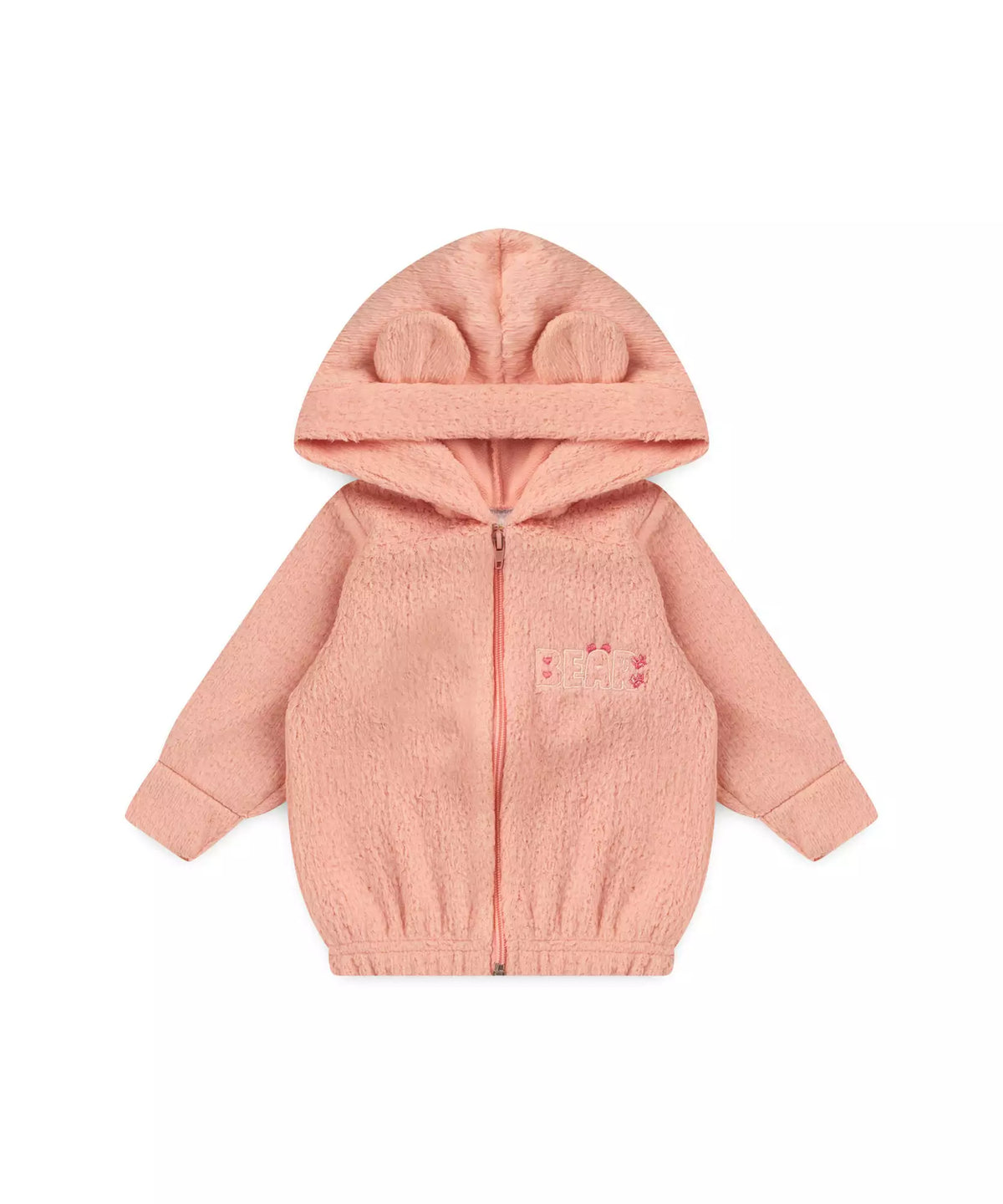 Jaqueta de Inverno para Bebê Menina Peluciada Rosa