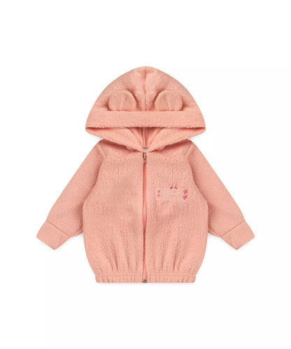 Jaqueta de Inverno para Bebê Menina Peluciada Rosa