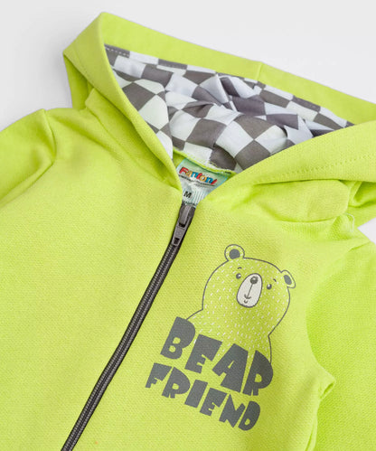Jaqueta de Inverno para Bebê Menino Ursinho Verde