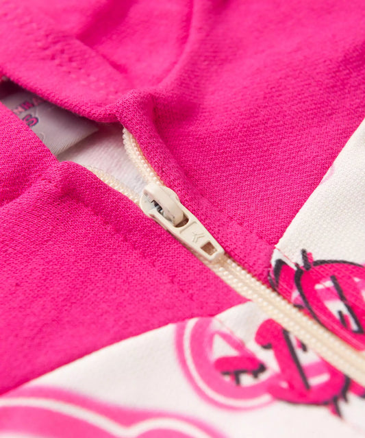 Jaqueta de Moletom Infantil Feminina Ursinho Pink