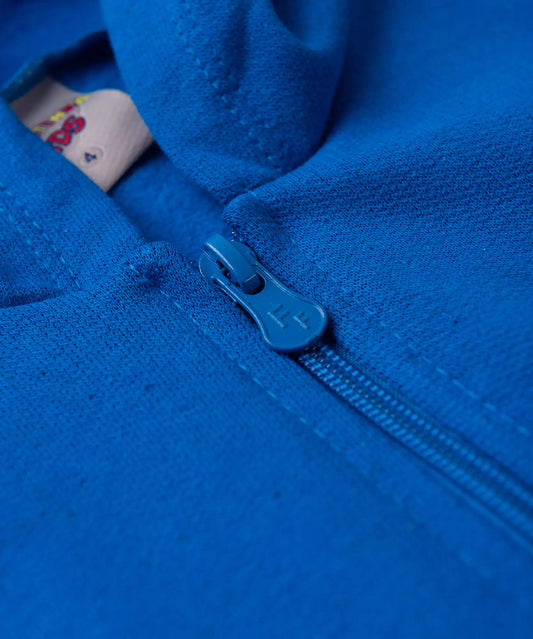 Jaqueta de Moletom Infantil Masculina Básica Azul
