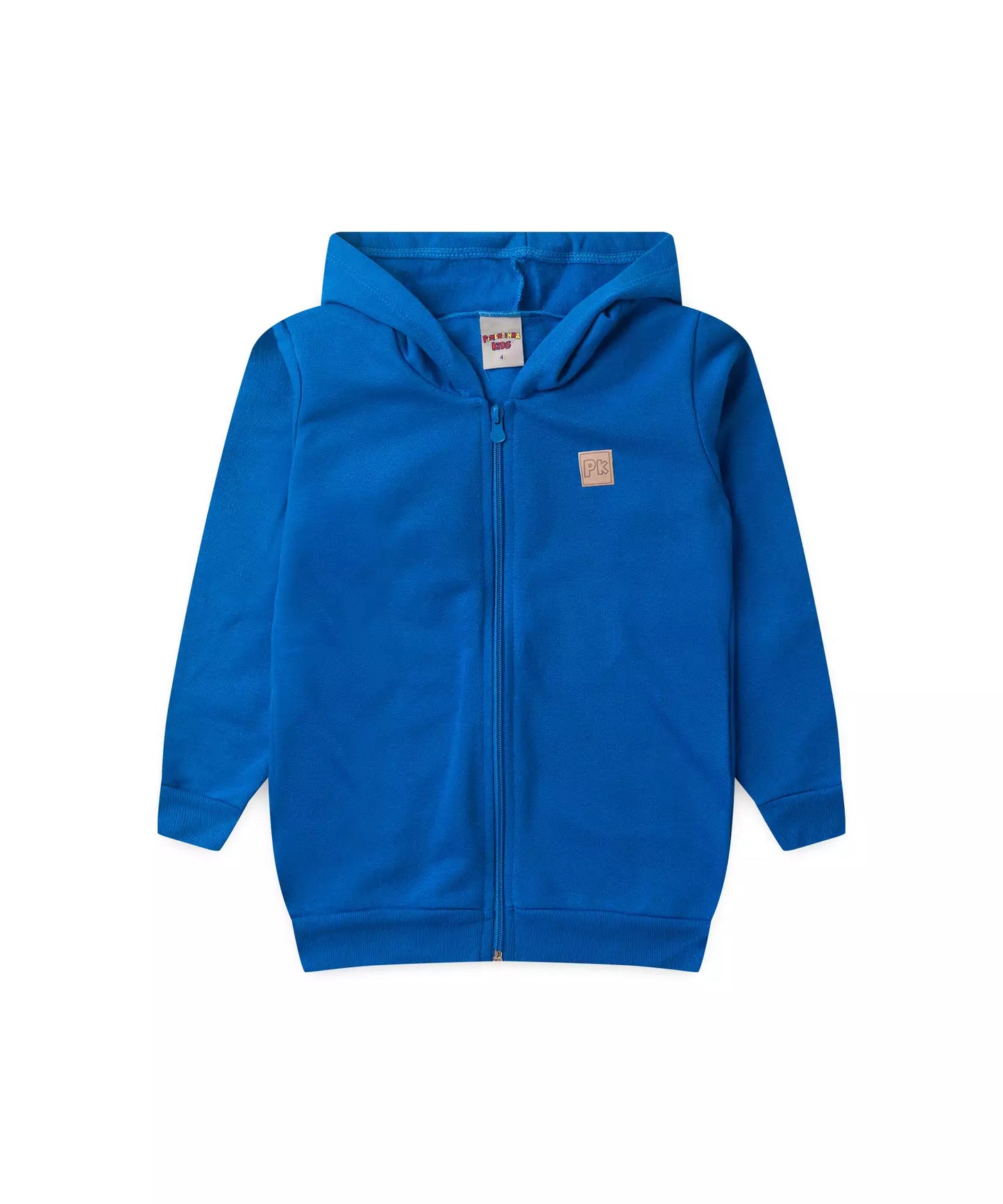 Jaqueta de Moletom Infantil Masculina Básica Azul