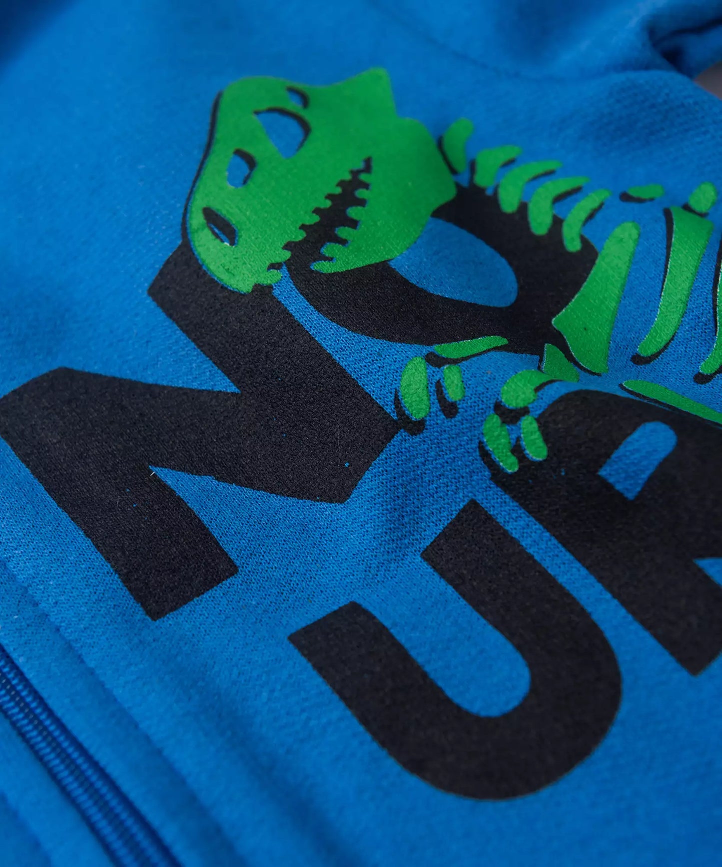 Jaqueta de Moletom Infantil Masculina Dinossauro Azul