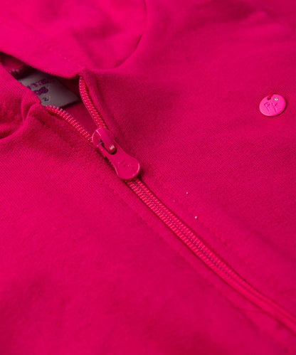Jaqueta de Moletom para Menina Básica Pink
