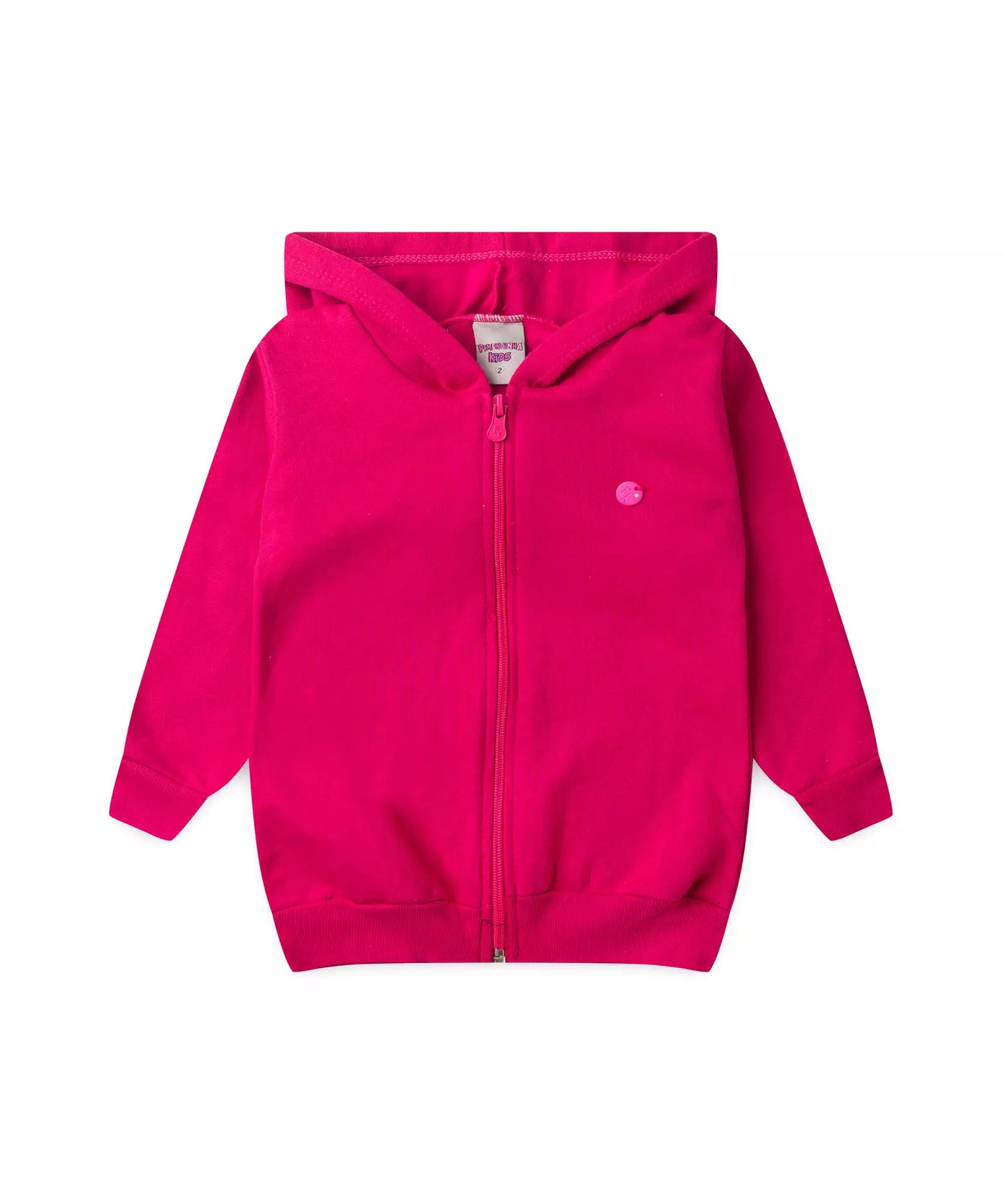 Jaqueta de Moletom para Menina Básica Pink