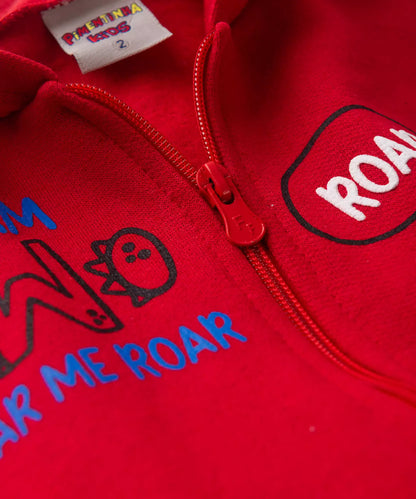 Jaqueta de Moletom para Menino Dino Vermelho